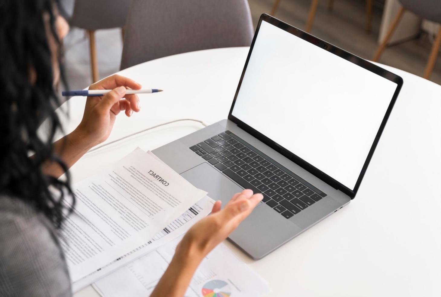 Financial analysis workspace with charts and data visualization tools